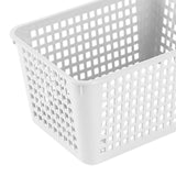 Maxbell 6Pcs Storage Baskets Vanity Organizer Trays for Dorm Document Organizer File White