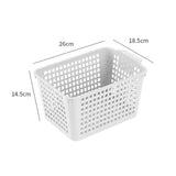 Maxbell 6Pcs Storage Baskets Vanity Organizer Trays for Dorm Document Organizer File White