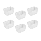 Maxbell 6Pcs Storage Baskets Vanity Organizer Trays for Dorm Document Organizer File Clear