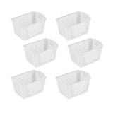 Maxbell 6Pcs Storage Baskets Vanity Organizer Trays for Dorm Document Organizer File Clear
