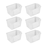 Maxbell 6Pcs Storage Baskets Vanity Organizer Trays for Dorm Document Organizer File Clear