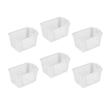 Maxbell 6Pcs Storage Baskets Vanity Organizer Trays for Dorm Document Organizer File Clear