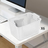 Maxbell 6Pcs Storage Baskets Vanity Organizer Trays for Dorm Document Organizer File Clear