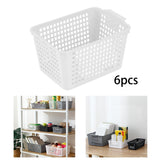 Maxbell 6Pcs Storage Baskets Vanity Organizer Trays for Dorm Document Organizer File Clear