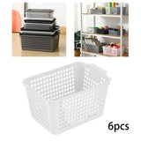 Maxbell 6Pcs Storage Baskets Vanity Organizer Trays for Dorm Document Organizer File Clear