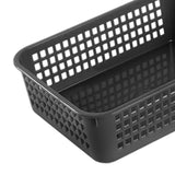 Maxbell 6x Storage Basket Bins Modern Vanity Trays for Living Room Washroom Bathroom Black