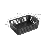 Maxbell 6x Storage Basket Bins Modern Vanity Trays for Living Room Washroom Bathroom Black