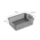 Maxbell 6x Storage Basket Bins Modern Vanity Trays for Living Room Washroom Bathroom Gray