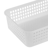 Maxbell 6x Storage Basket Bins Modern Vanity Trays for Living Room Washroom Bathroom Clear