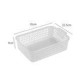 Maxbell 6x Storage Basket Bins Modern Vanity Trays for Living Room Washroom Bathroom Clear