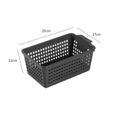 Maxbell 6 Pieces Desktop Storage Baskets Makeup Organizer Trays for Bedroom Washroom Black