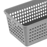 Maxbell 6 Pieces Desktop Storage Baskets Makeup Organizer Trays for Bedroom Washroom Gray