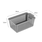 Maxbell 6 Pieces Desktop Storage Baskets Makeup Organizer Trays for Bedroom Washroom Gray