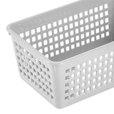 Maxbell 6 Pieces Desktop Storage Baskets Makeup Organizer Trays for Bedroom Washroom White