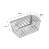 Maxbell 6 Pieces Desktop Storage Baskets Makeup Organizer Trays for Bedroom Washroom White