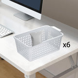Maxbell 6 Pieces Desktop Storage Baskets Makeup Organizer Trays for Bedroom Washroom Clear