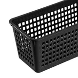Maxbell 6Pcs Desktop Storage Basket Bins Decor Vanity Trays for Shelves Dresser Home Black