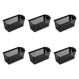 Maxbell 6Pcs Desktop Storage Basket Bins Decor Vanity Trays for Shelves Dresser Home Black
