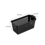 Maxbell 6Pcs Desktop Storage Basket Bins Decor Vanity Trays for Shelves Dresser Home Black