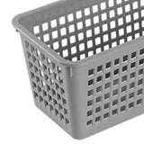 Maxbell 6Pcs Desktop Storage Basket Bins Decor Vanity Trays for Shelves Dresser Home Gray