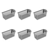 Maxbell 6Pcs Desktop Storage Basket Bins Decor Vanity Trays for Shelves Dresser Home Gray