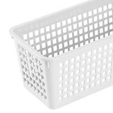 Maxbell 6Pcs Desktop Storage Basket Bins Decor Vanity Trays for Shelves Dresser Home White