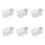 Maxbell 6Pcs Desktop Storage Basket Bins Decor Vanity Trays for Shelves Dresser Home White
