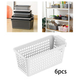 Maxbell 6Pcs Desktop Storage Basket Bins Decor Vanity Trays for Shelves Dresser Home White