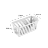 Maxbell 6Pcs Desktop Storage Basket Bins Decor Vanity Trays for Shelves Dresser Home White