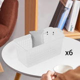 Maxbell 6Pcs Desktop Storage Basket Bins Decor Vanity Trays for Shelves Dresser Home Clear