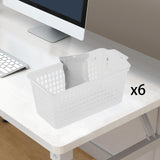 Maxbell 6Pcs Desktop Storage Basket Bins Decor Vanity Trays for Shelves Dresser Home Clear