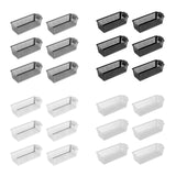 Maxbell 6Pcs Storage Baskets Large Capacity Storage Box for Clothes Cosmetics Closet Grey