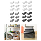 Maxbell 6Pcs Storage Baskets Large Capacity Storage Box for Clothes Cosmetics Closet Grey