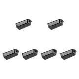 Maxbell 6Pcs Storage Baskets Large Capacity Storage Box for Clothes Cosmetics Closet Black