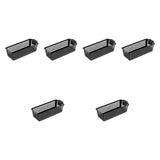 Maxbell 6Pcs Storage Baskets Large Capacity Storage Box for Clothes Cosmetics Closet Black