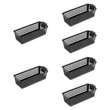 Maxbell 6Pcs Storage Baskets Large Capacity Storage Box for Clothes Cosmetics Closet Black