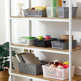 Maxbell 6Pcs Storage Baskets Large Capacity Storage Box for Clothes Cosmetics Closet Black