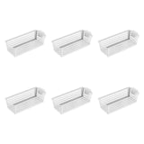 Maxbell 6Pcs Storage Baskets Large Capacity Storage Box for Clothes Cosmetics Closet White