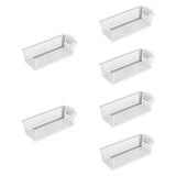 Maxbell 6Pcs Storage Baskets Large Capacity Storage Box for Clothes Cosmetics Closet White