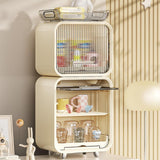 Maxbell Baby Bottle Storage for Baby Tableware with Drainer Nursing Bottle Organizer Beige Set