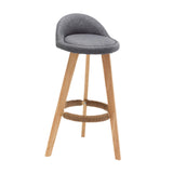 Maxbell Height Barstool Non Slip Modern Counter Stool for Bar Tables Pub Dining Room Gray Linen