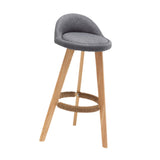 Maxbell Height Barstool Non Slip Modern Counter Stool for Bar Tables Pub Dining Room Gray Linen