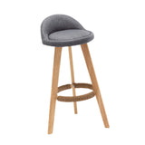 Maxbell Height Barstool Non Slip Modern Counter Stool for Bar Tables Pub Dining Room Gray Linen