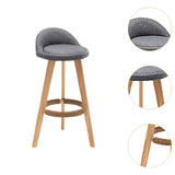 Maxbell Height Barstool Non Slip Modern Counter Stool for Bar Tables Pub Dining Room Gray Linen