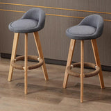 Maxbell Height Barstool Non Slip Modern Counter Stool for Bar Tables Pub Dining Room Gray Linen