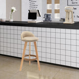 Maxbell Height Barstool Non Slip Modern Counter Stool for Bar Tables Pub Dining Room Khaki Linen