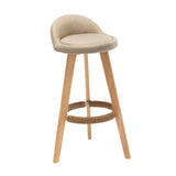 Maxbell Height Barstool Non Slip Modern Counter Stool for Bar Tables Pub Dining Room Khaki Linen