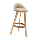 Maxbell Height Barstool Non Slip Modern Counter Stool for Bar Tables Pub Dining Room Khaki Linen