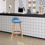 Maxbell Height Barstool Non Slip Modern Counter Stool for Bar Tables Pub Dining Room Blue Linen