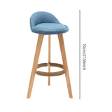 Maxbell Height Barstool Non Slip Modern Counter Stool for Bar Tables Pub Dining Room Blue Linen